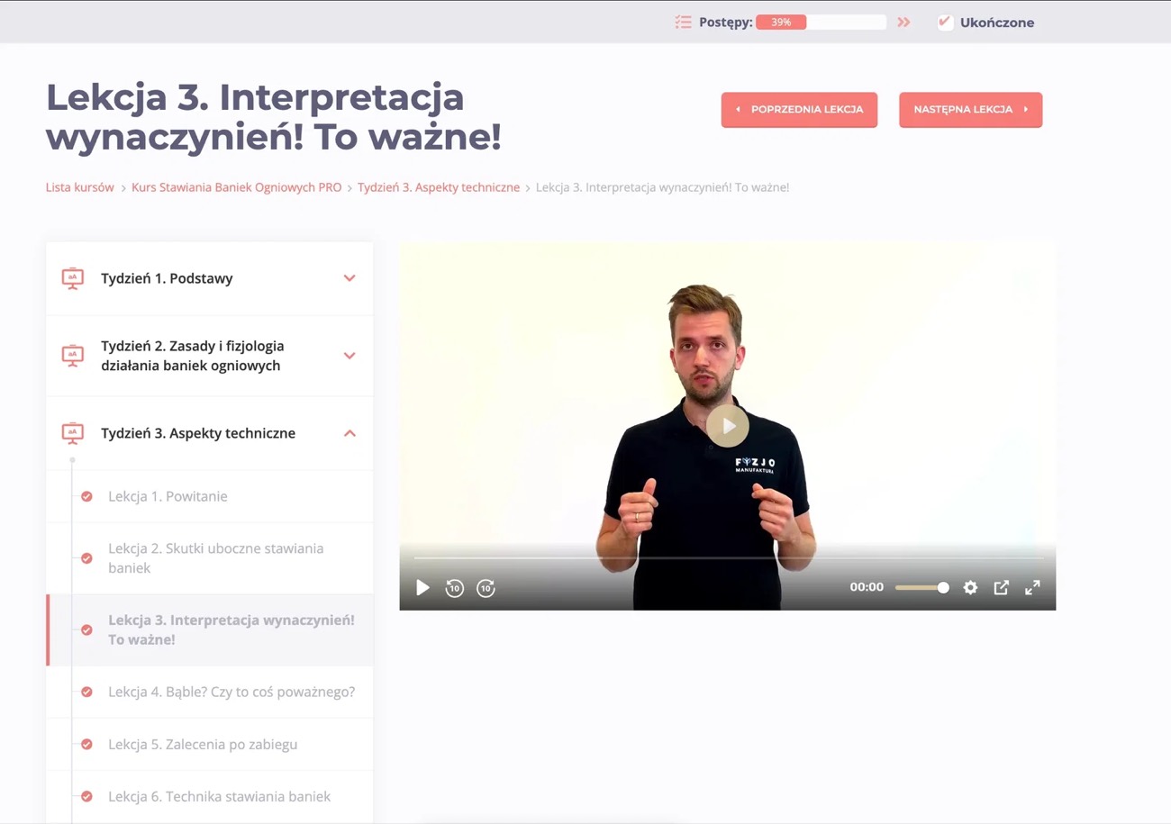 Kurs online — moduł Aspekty techniczne